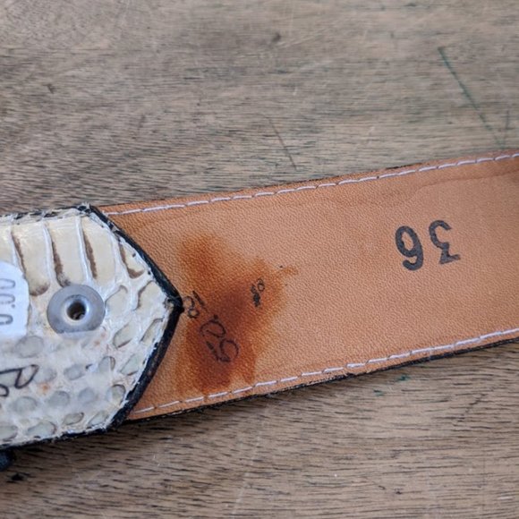 Hand made snake viper belt with fangs - Picture 5 of 5